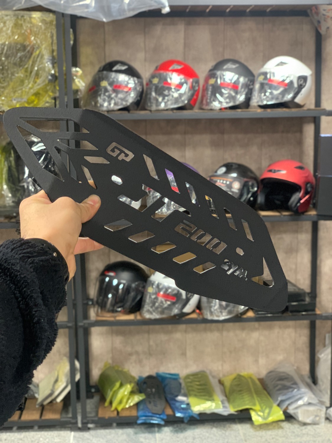 محافظ اگزوز فلزی موتور jt200
